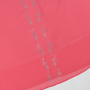UNI Vestidos Elegantes Dubai Turquía Especial <span class=keywords><strong>Beck</strong></span> Cintura Alta Listones Brillantes Diseño Cerrado Abaya Con Bufanda - Product Image 4