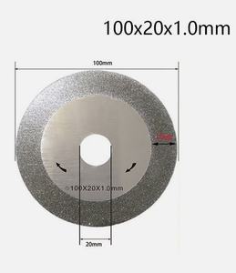 Lames de scie diamantées de qualité industrielle à haute efficacité OEM 100 x 20 x 1 mm, disques de coupe pour verre, <span class=keywords><strong>carrelage</strong></span>, porcelaine, outil rotatif <span class=keywords><strong>Dremel</strong></span> - Product Image 2