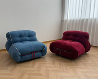 Canapé en tissu chenille moderne et minimaliste pour le salon, canapé droit design Hippo