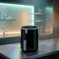 Friteuse à air portable 3,5 L avec bouton de sélection visuelle des aliments, pour la R&D et la fabrication internes