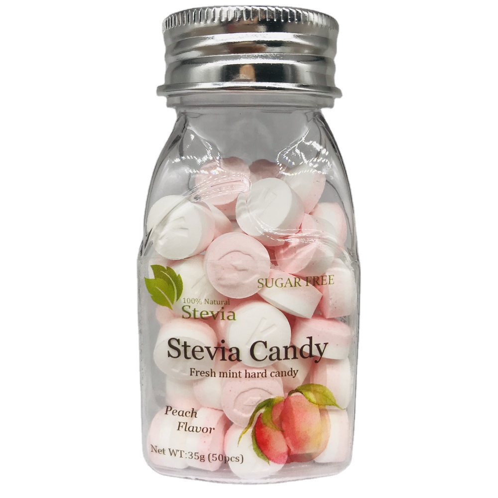 Оптовая продажа, мятные конфеты Stevia по индивидуальному заказу, без сахара, мятные конфеты