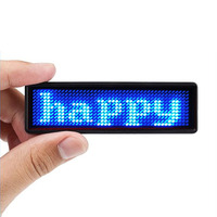 Handy APP Visitenkarte Tag Scrollen Licht Oben Blinkende LED Name Abzeichen