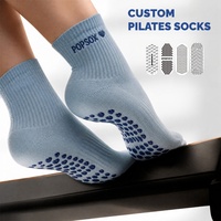 Chaussettes de Pilates Jacquard personnalisées POPSOX avec logo, antidérapantes, pour le yoga et le Reformer, idéales pour les studios, les salles de sport et comme cadeau pour les membres, faible MOQ
