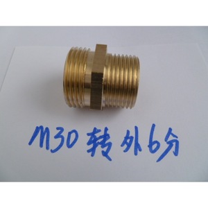 อะแดปเตอร์เกลียวนอก M30 6 จุด ตัวเชื่อมต่อทองแดงแบบลอน 4-6 จุด สำหรับมิเตอร์ก๊าซธรรมชาติ - Product Image 1