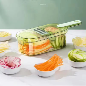 Coupe-pommes de terre en gros, trancheuse à légumes en acier inoxydable, panier, outil à fruits antidérapant, <span class=keywords><strong>julienne</strong></span>, <span class=keywords><strong>mandoline</strong></span> réglable, durable - Product Image 4