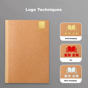 Eco Friendly A5 B5 Custom Logo Kraft Notebooks for Educational Events Seminars Promotional Gifts - Product Image 2