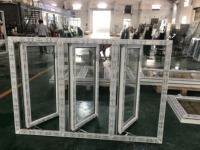 Rideau à persiennes en verre trempé pour les villas, style américain, imperméable, UPVC, PVC, fenêtre battante, design minimaliste