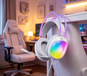 Cuffie Gaming RGB USB Cablate Le Coo HT410 con Luce RGB, Audio Surround 7.1 e Microfono Regolabile per Esports e Computer Desktop - Product Image 2