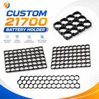 Support de batterie 21700 en ABS+PC, entretoise de cellules, support en plastique alvéolé pour pack de batteries lithium-ion