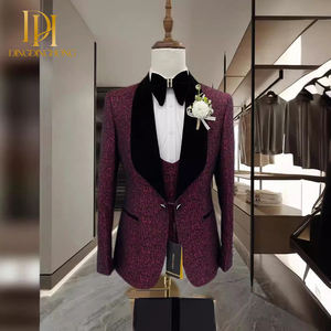 Erkek üç parçalı rahat ana takım elbise fermuar basit tarzı iş pantolon erkek takım elbise - Product Image 5