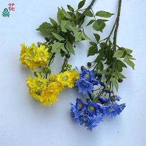 Bouquet de marguerites artificielles, couleurs mélangées, fleurs en soie, décoration de mariage, arrangement de jardin - Product Image 2