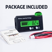 Medidor de Voltaje para Batería de Carro de Golf de 12V 24V 36V 48V 72 Voltios con Alarma, Ajustes e Interruptor, Monitor de Capacidad y Voltaje de Batería de Automóvil