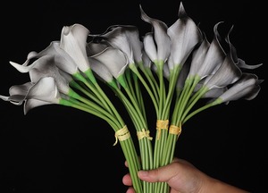 Flores Artificiales de <span class=keywords><strong>Lirio</strong></span> de Cala de PU Premium - Flores Artificiales Realistas para Decoración de Bodas/Hogar/Oficina - Product Image 4