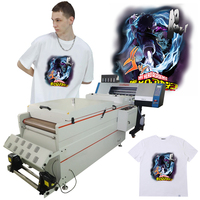 Impresora de camisetas dtf, máquina de impresión digital con 2 cabezales de calor de 60cm