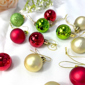 lectroplated <b>Glitter</b> Mini Christmas Baubles Shiny Small Xmas Balls Hanging Ornaments For Desktop Mini Christmas Tree Decor - Product Image 6