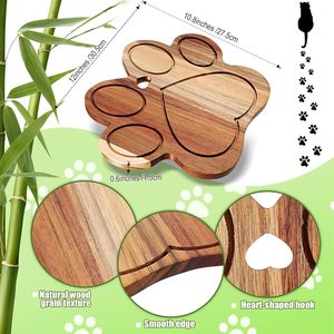 <span class=keywords><strong>Planche</strong></span> à découper en bois d'acacia écologique en forme de griffe 30,48x27,94cm, plateau de service pour <span class=keywords><strong>pain</strong></span>, fromage, viande, légumes et pizza - Product Image 3