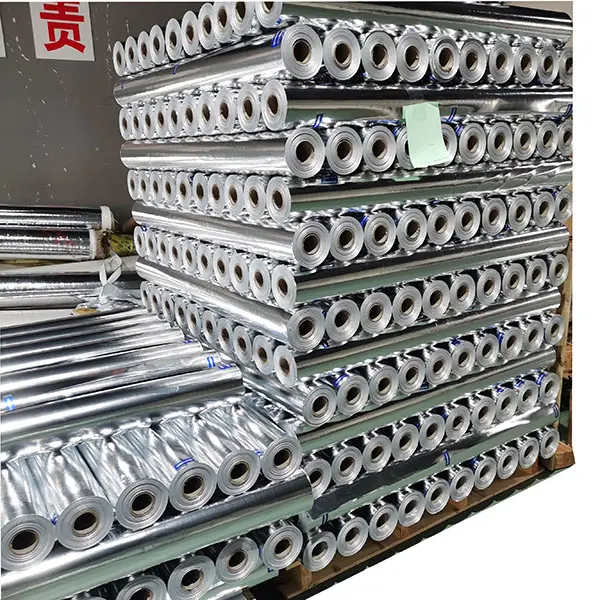 As1530 phản quang cách nhiệt tường Warp mái sarking nhôm lá được hỗ trợ dệt vải rạng rỡ hàng rào