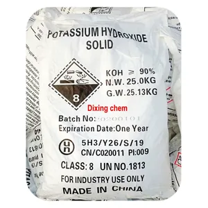 Proveedor genuino de alta calidad 90% hidróxido de potasio KOH 90% potasa cáustica sólida