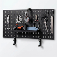 Panneau de rangement mural JH-Mech pour jeux, avec crochets assortis pour un rangement séparé, fixation sur étagère de bureau