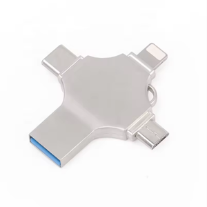Chiavetta USB Impermeabile <span class=keywords><strong>4</strong></span> in 1 Tipo C 128GB Pen Drive 64GB Memoria USB Metallica Interfaccia USB 2.0 Nuova - Product Image 1