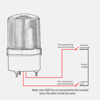 Système d'alarme sonore et lumineux LED LTE-1101J 220VAC avec LED rotatives 12V/24V/110V Buzzers et sirènes"
