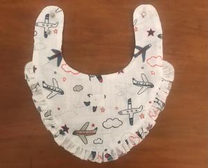 100% bavoirs jetables en mousseline de coton imprimé sur mesure conception de dentelle doux respirant absorbant à volants bave serviette gaze pour bébés - Product Image 1