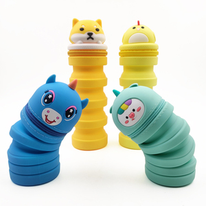 Trousse à crayons en silicone 3D cylindrique, motif dessin animé, la plus vendue, pour écoliers et enfants - Product Image 5