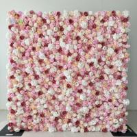 Panneaux de fleurs de mariage en soie 5D, fleurs artificielles de pampa 3D de luxe