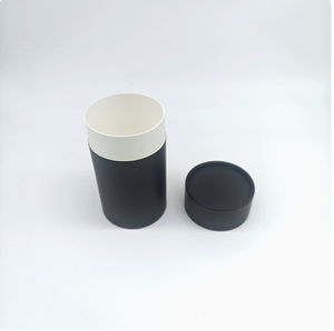 Caja de Regalo Cosmética de Lujo con Impresión Personalizada, Empaque Cilíndrico para Alimentos, Té, Café, Velas, Tubo de Papel Negro, Tubo de Cartón Kraft - Product Image 4