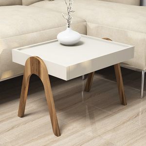 Großhandel Satztisch Couchtisch-Regal Holz Modern Runder Tisch Kleiner Raum Wohnzimmer Holzvariante Roma Couchtisch-Ablage - Product Image 3