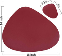 Sous-plat créatif en cuir de style américain, forme irrégulière, isolant thermique, résistant à l'eau et à l'huile, pour assiettes et bols, usage domestique
