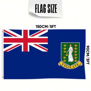 Banderas de las Islas Vírgenes Británicas de 3x5 pies al por Mayor, Poliéster, Personalización de Todas las Naciones, Envío Rápido, Proveedor Confiable, Entrega Rápida - Product Image 3