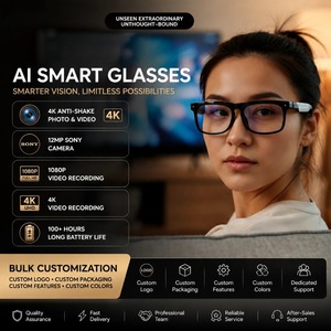 Occhiali Smart 2026 G01 con Traduzione Vocale AI, Trascrizione, Fotocamera 4K, 100h di Standby, Chiamate a Mani Libere per Riunioni di Lavoro - Product Image 1