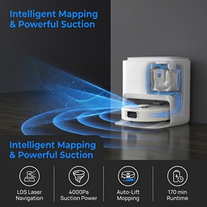 Robot Vacuum Cleaner With Self-Cleaning Station Automatic Dirt Disposal LDS Laser Navigation Filter 20000 Pa Suction - Product Image 5