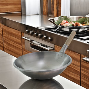 13 \ "<span class=keywords><strong>King</strong></span> <span class=keywords><strong>Wok</strong></span> Mango de madera individual <span class=keywords><strong>Wok</strong></span> de hierro fundido Acero al carbono Patrón redondo Olla para estufa de gas para cocina en el hogar y restaurante - Product Image 2
