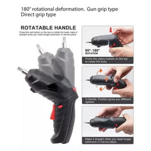 45 chiếc máy khoan không dây công suất cao, dụng cụ điện cầm tay, pin <span class=keywords><strong>lithium</strong></span> nhỏ sạc lại được, tua vít điện xoay được - Product Image 4