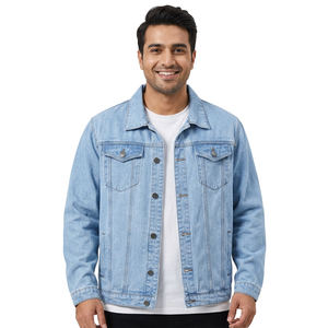Brand New Men's <b>Denim</b> <b>Jacket</b> with <b>Custom</b> Logo <b>Custom</b> Design High Quality Material <b>denim</b> <b>jacket</b> Low Price - Product Image 1