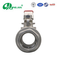 Vanne à boisseau sphérique manuelle en acier inoxydable à double filetage femelle OEM pour usage industriel (eau/huile/gaz)
