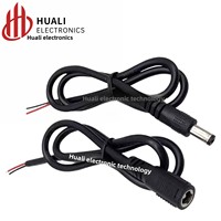 Cable de Extensión de Alimentación de Cobre Puro Engrosado con Conector DC Macho-Hembra y Cables Macho y Hembra 5521/25 mm Sin Aislamiento
