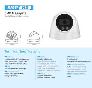 Hệ thống <span class=keywords><strong>camera</strong></span> an ninh mạng trong nhà 4MP 5MP AI phát hiện chuyển động người phổ biến năm <span class=keywords><strong>2025</strong></span>, <span class=keywords><strong>camera</strong></span> <span class=keywords><strong>dome</strong></span> <span class=keywords><strong>IP</strong></span> CCTV hồng ngoại màu sắc ban đêm, hỗ trợ PoE - Product Image 2
