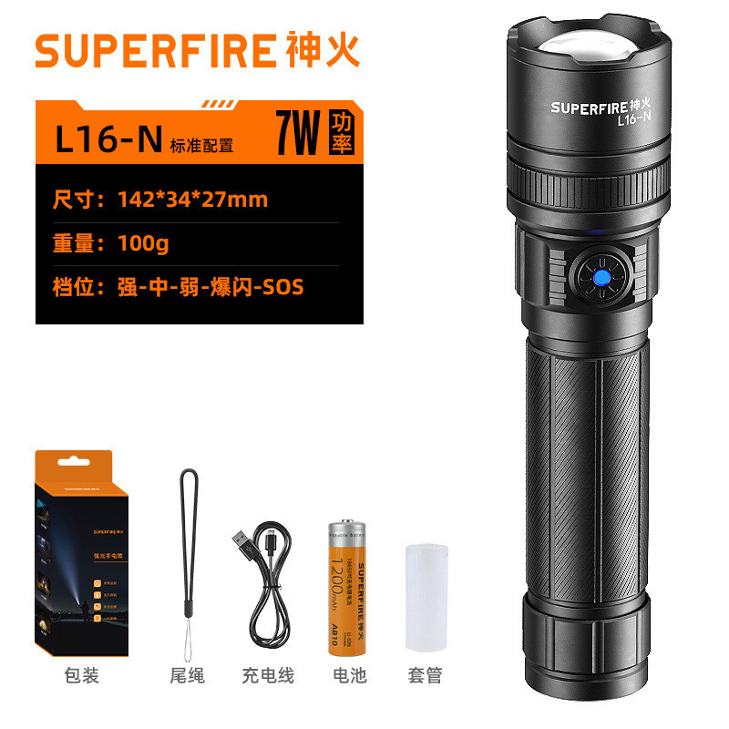 L16-N7W : focale télescopique, luminosité 420 lumens