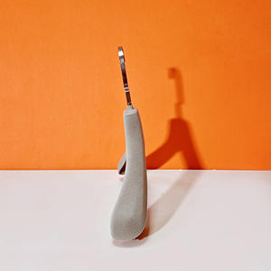 Eersteklas Grijze Fluwelen Abs Plastic Kleerhanger Hoogwaardige Zilveren Haken Anti-Slip Dwarsbalken Staande Pose Pak <span class=keywords><strong>Display</strong></span> Mannequin - Product Image 5