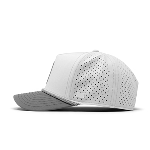 High-quality <b>waterproof</b> five-panel adjustable <b>hat</b> with custom rubber patch, breathable back, unisex outdoor sports cap - Product Image 2