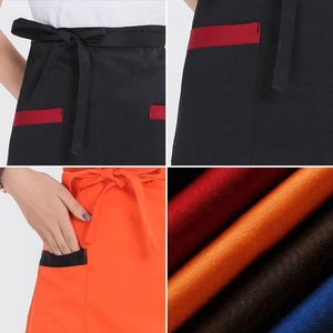 Uniformes personnalisés avec logo de restaurant pour les employés, cuisine, café, bar, tablier court imperméable pour chef - Product Image 3