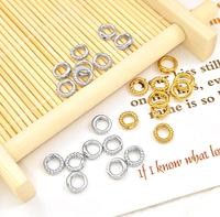 Anneaux de connexion à double trou en acier inoxydable, anneaux de jonction à deux trous, fermoirs pour la fabrication de bijoux et la création de bijoux artisanaux