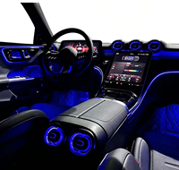 Kit d'éclairage d'ambiance intérieur LED 64 couleurs pour Mercedes Benz GLC -W254 2023 + Accessoires de bande d'ambiance