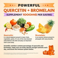 Supplément gommeux de quercétine Vitamine C Marque privée Gommes de quercétine de zinc 1000mg