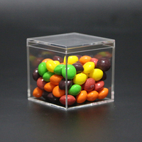 Petite boîte en acrylique transparente pour bonbons, cadeau de mariage, boîte en acrylique pour bonbons et chocolats