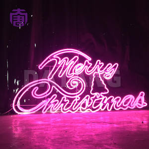 Adorno luminoso navideño con marco metálico LED 2D comercial para exteriores, decoración con forma de letras para calles, centros comerciales y paisajes festivos. - Product Image 6