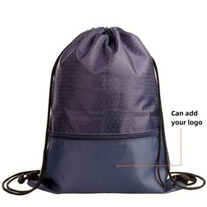 Universal Polyester Waterproof Zipper <b>Backpack</b> Fitness <b>Drawstring</b> Bag Thick Rope for Outdoor Sports Storage - Product Image 1